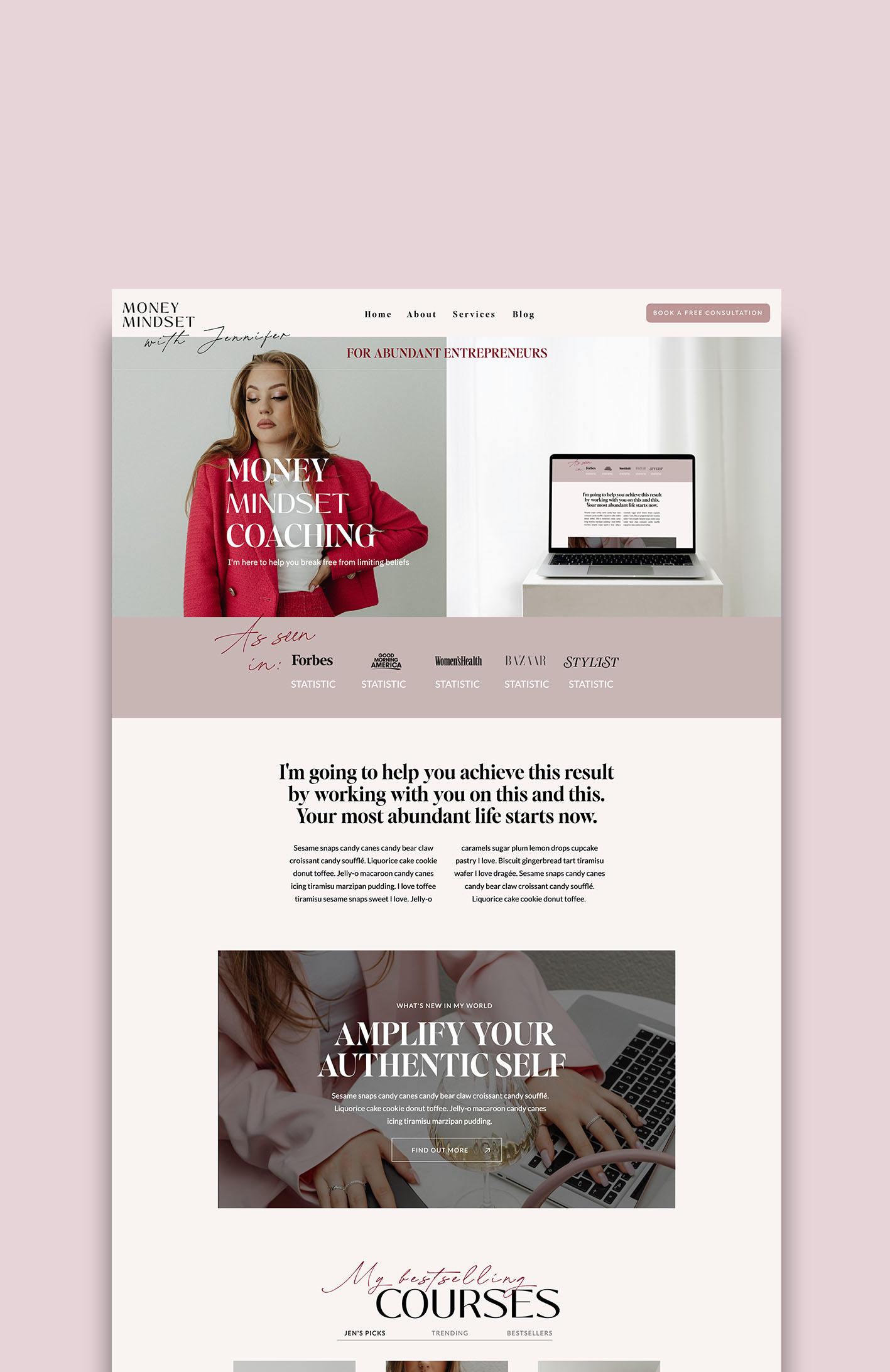 Jennifer Coaching Website Template