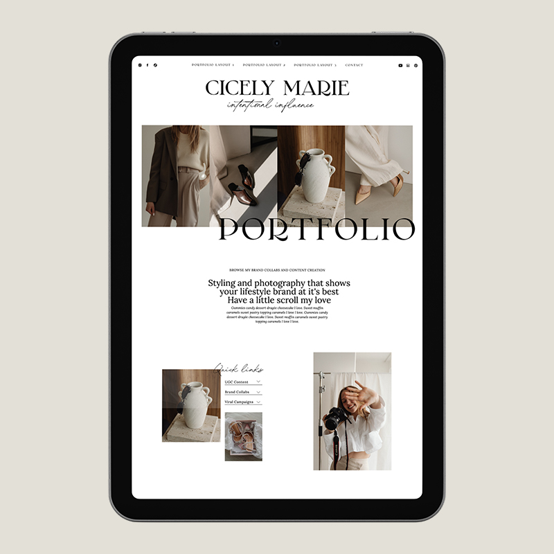 Cicely Marie Portfolio Template