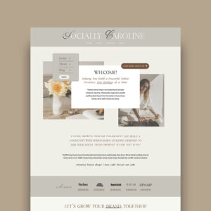 Socially Caroline Website Template