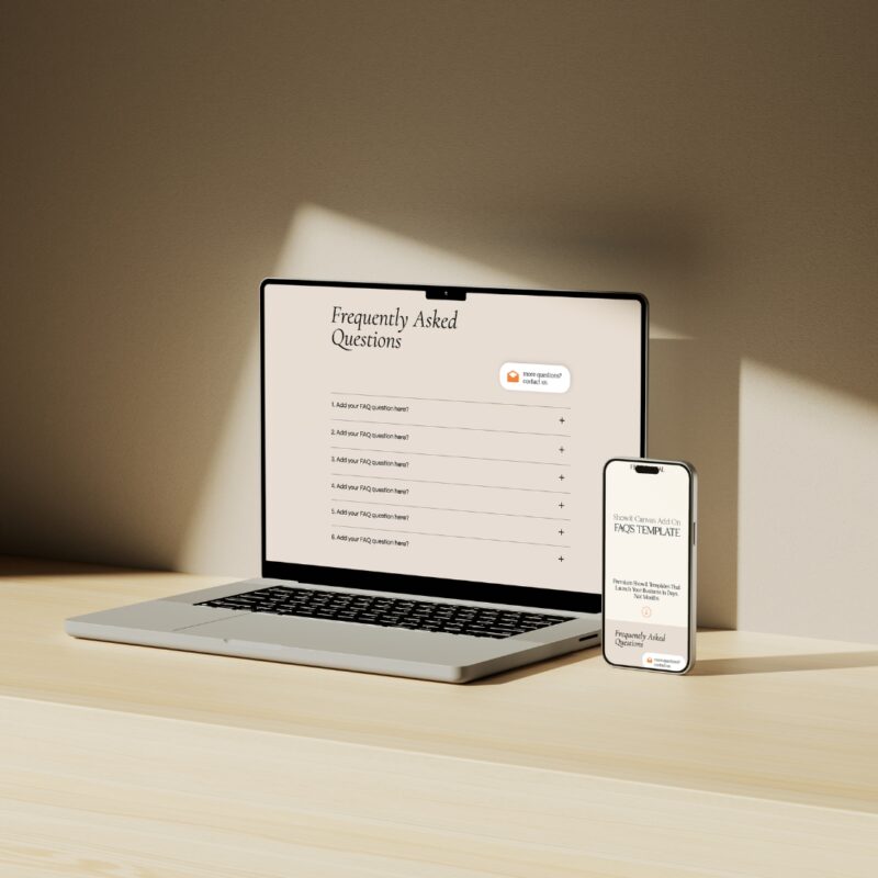 FAQ Showit Template