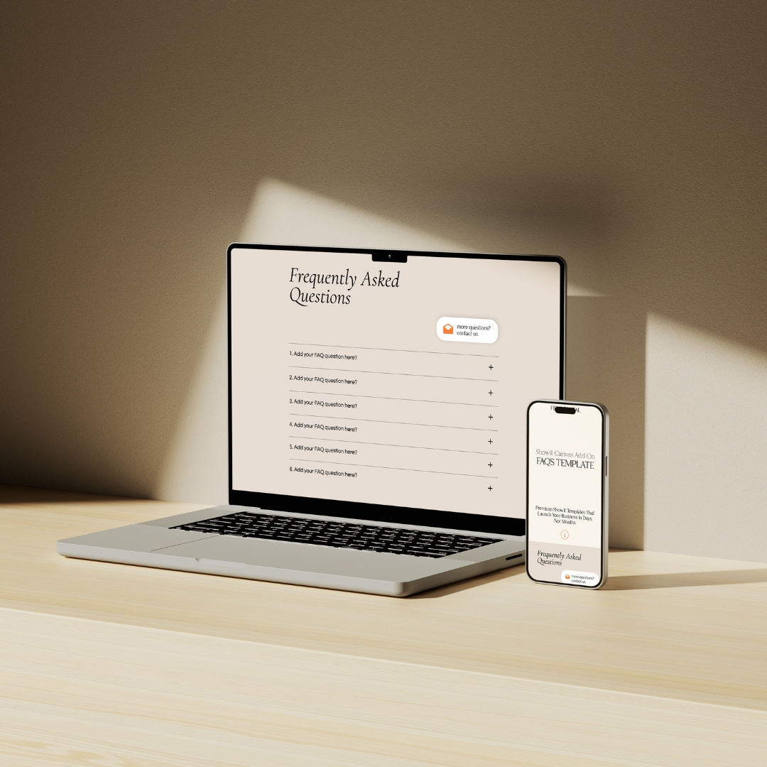 FAQ Showit Template
